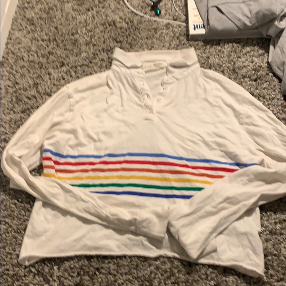 John Galt Button Up Crop Top